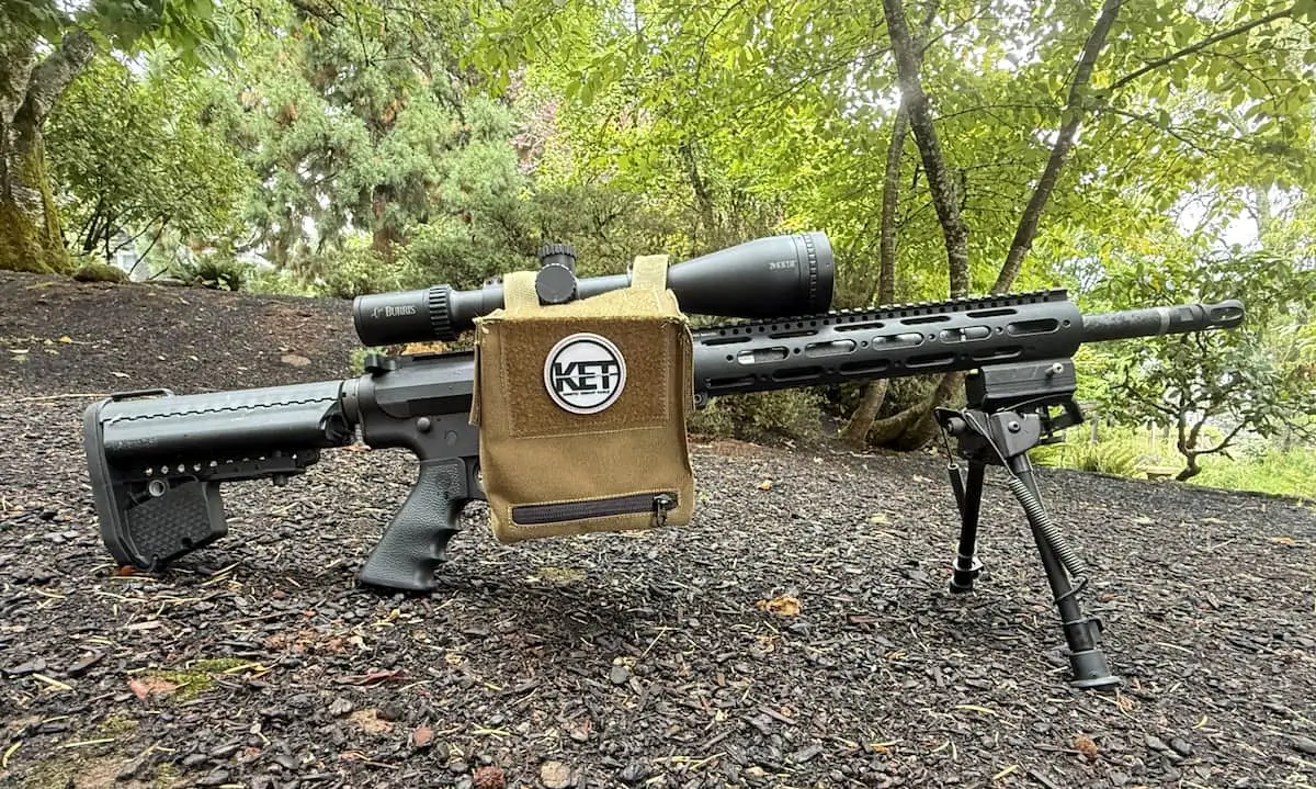 KET Catcher Bag on an AR Rifle
